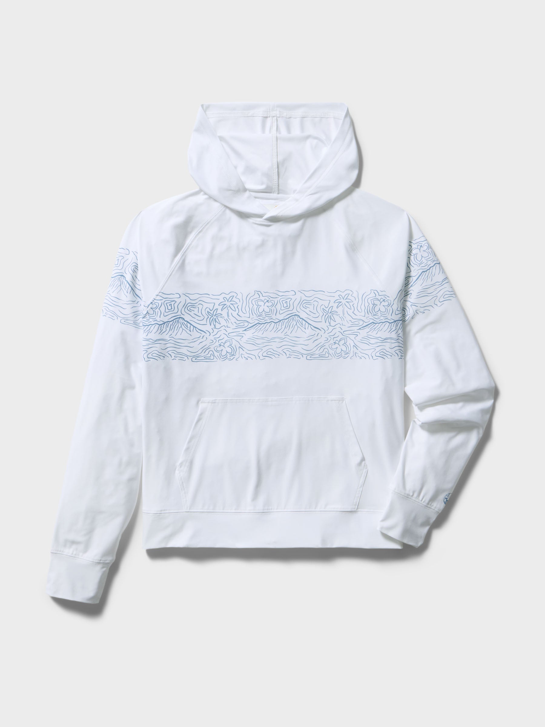 Reyn Spooner DIAMOND HEAD DOODLES PERFORMANCE HOODIE in WHITE
