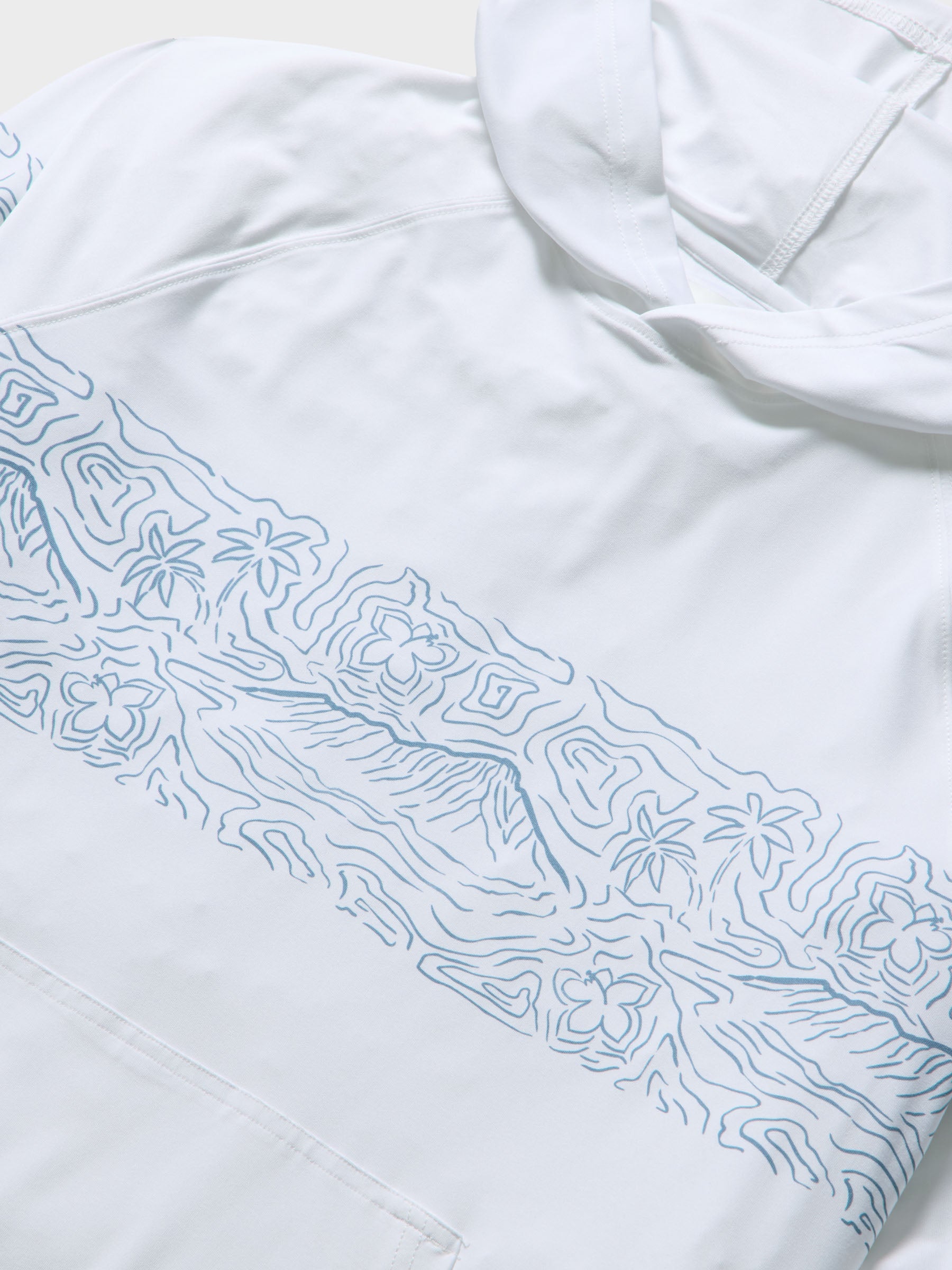 Reyn Spooner DIAMOND HEAD DOODLES PERFORMANCE HOODIE in WHITE