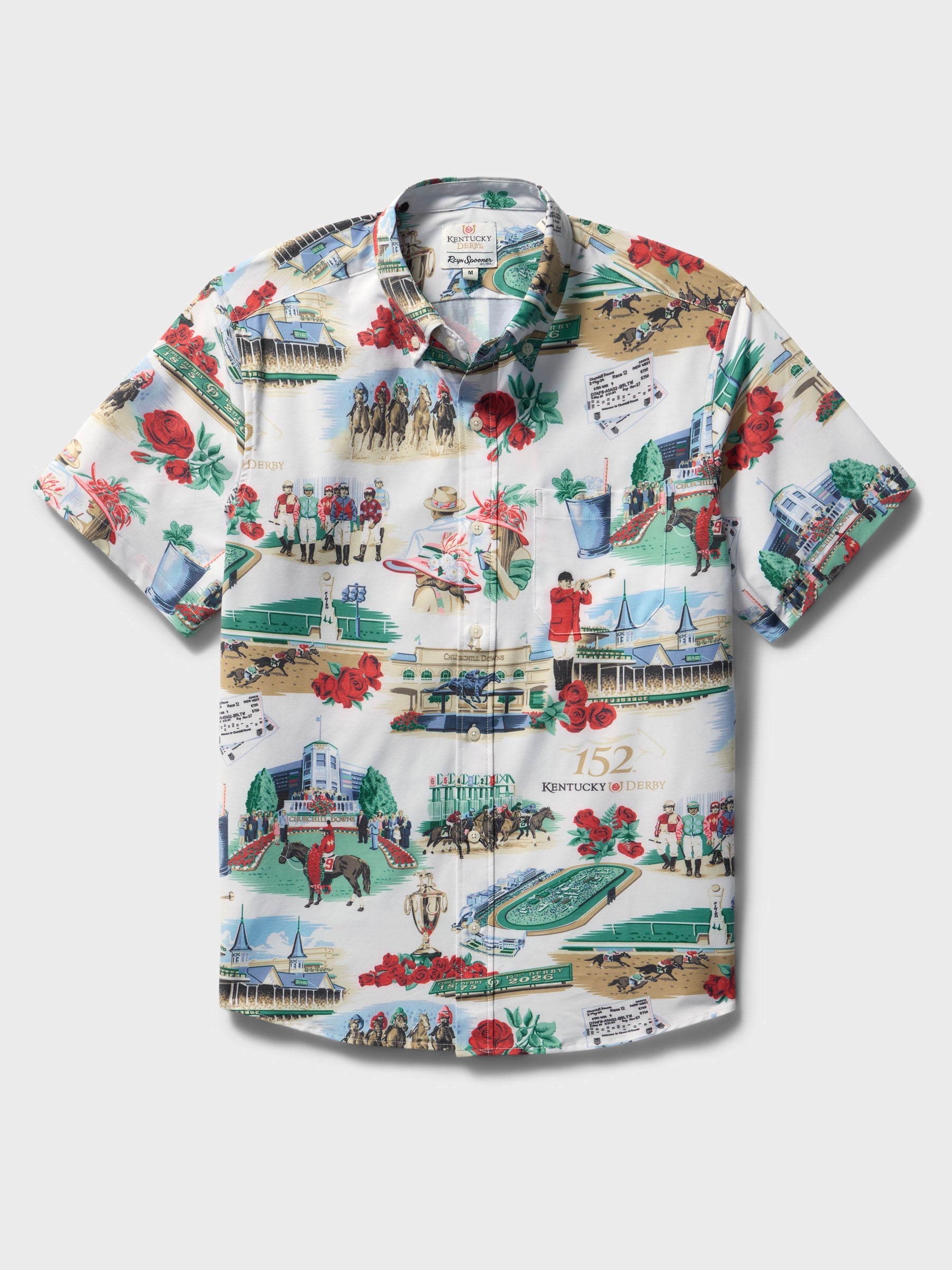 Reyn Spooner KENTUCKY DERBY 152ND ANNIVERSARY in WHITE