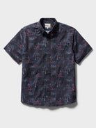 Reyn Spooner SURFIN' SANTA PERFORMANCE ALOHA SHIRT in CHARCOAL