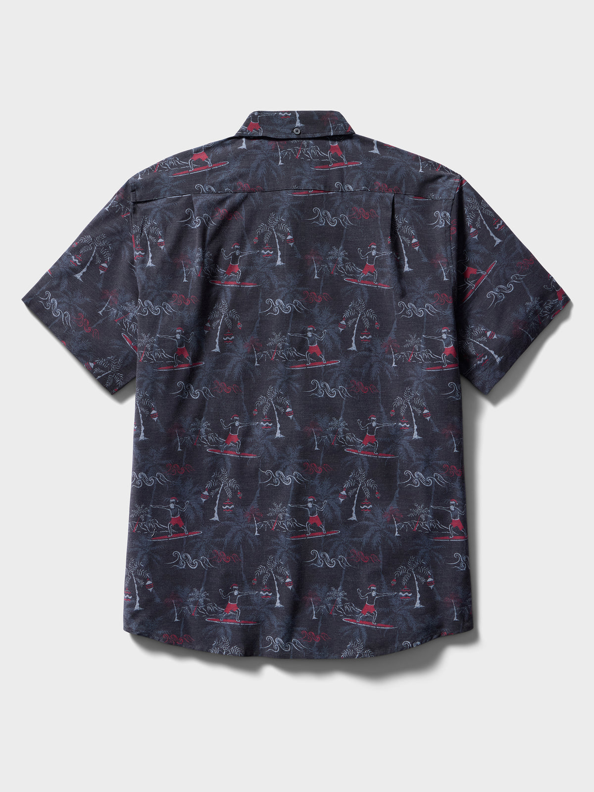Reyn Spooner SURFIN' SANTA PERFORMANCE ALOHA SHIRT in CHARCOAL