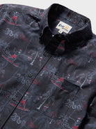 Reyn Spooner SURFIN' SANTA PERFORMANCE ALOHA SHIRT in CHARCOAL