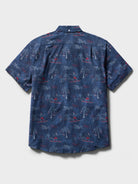 Reyn Spooner SURFIN' SANTA PERFORMANCE ALOHA SHIRT in NAVY