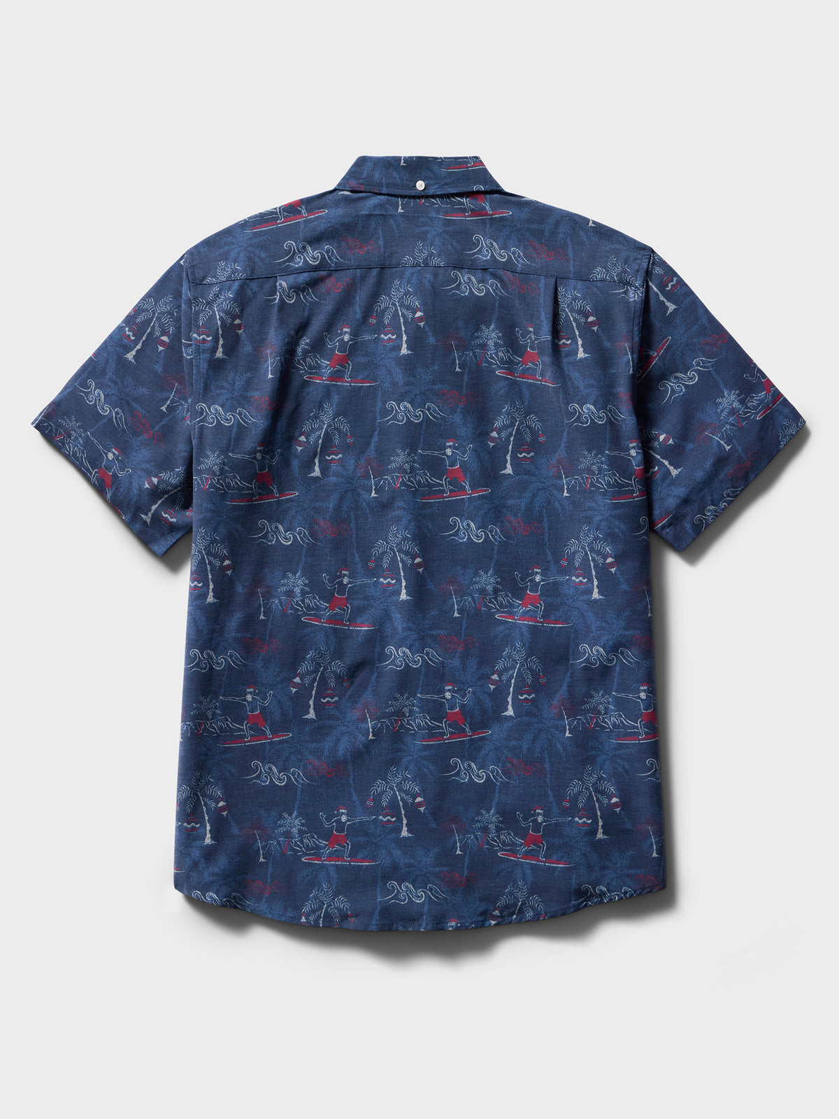 Reyn Spooner SURFIN' SANTA PERFORMANCE ALOHA SHIRT in NAVY