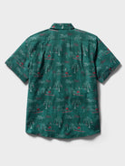 Reyn Spooner SURFIN' SANTA PERFORMANCE ALOHA SHIRT in PINE