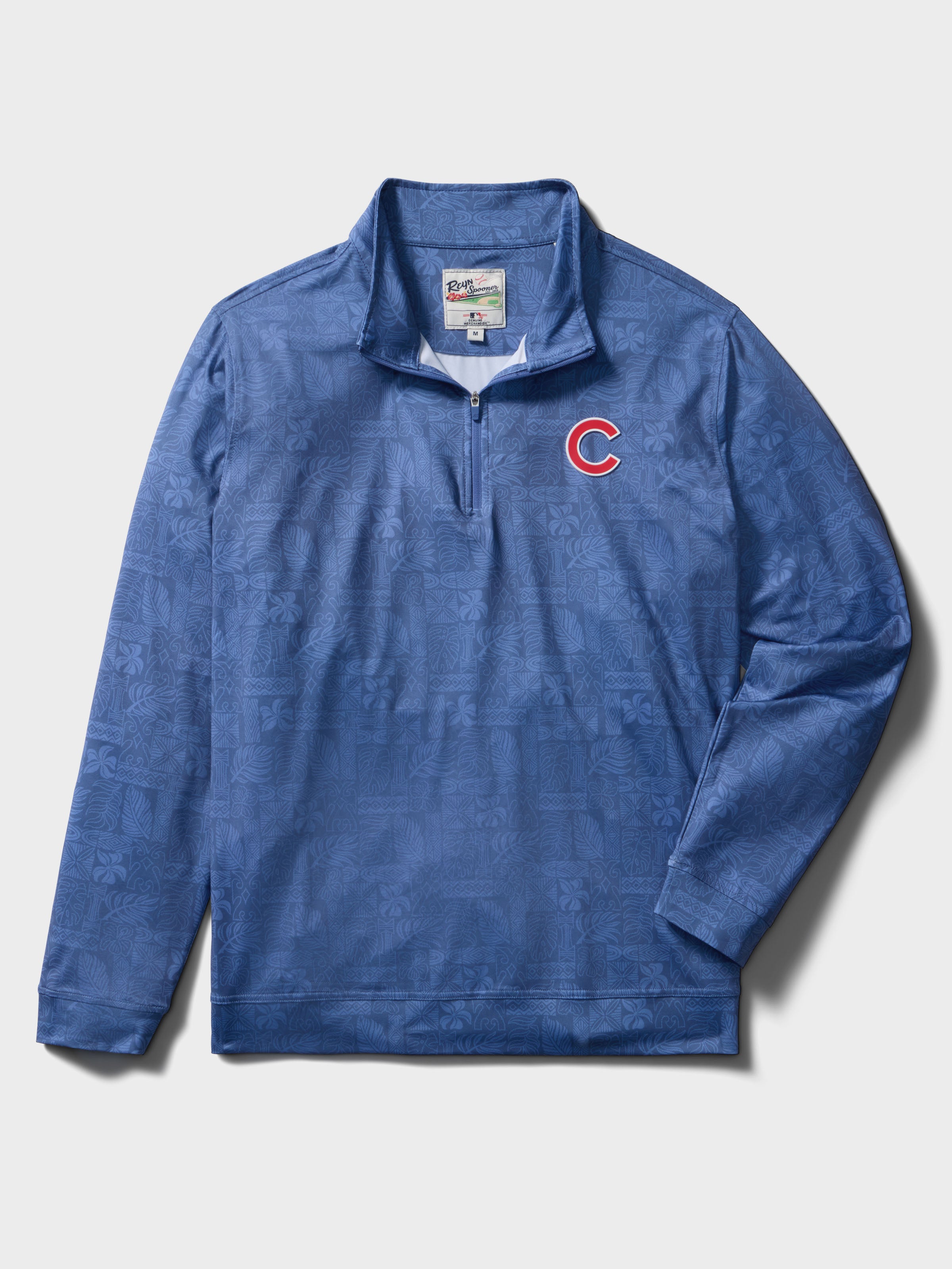Reyn Spooner MLB® CHICAGO CUBS QUARTER ZIP in SOUTH PACIFIC TAPA - TRUE NAVY