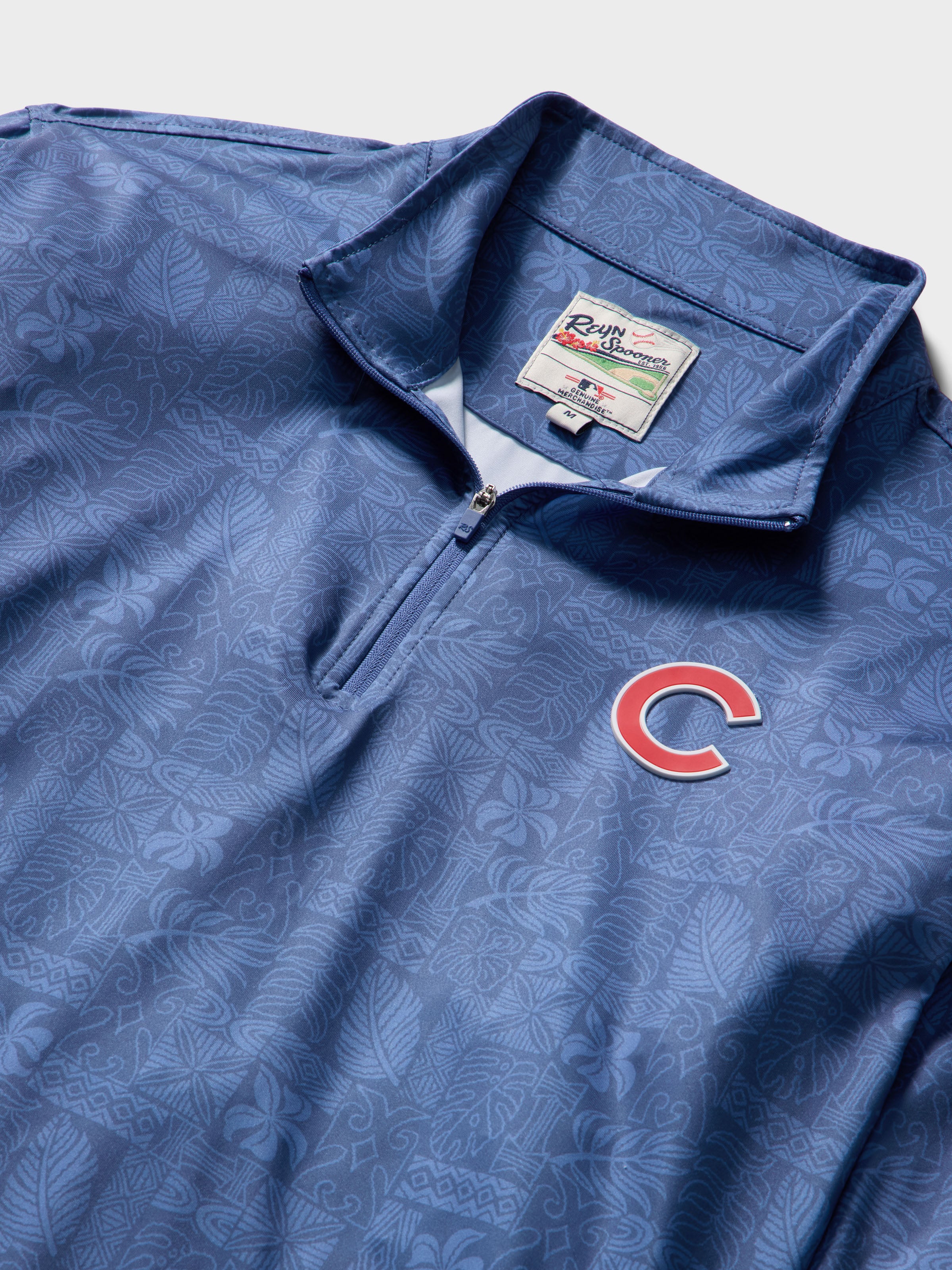 Reyn Spooner MLB® CHICAGO CUBS QUARTER ZIP in SOUTH PACIFIC TAPA - TRUE NAVY