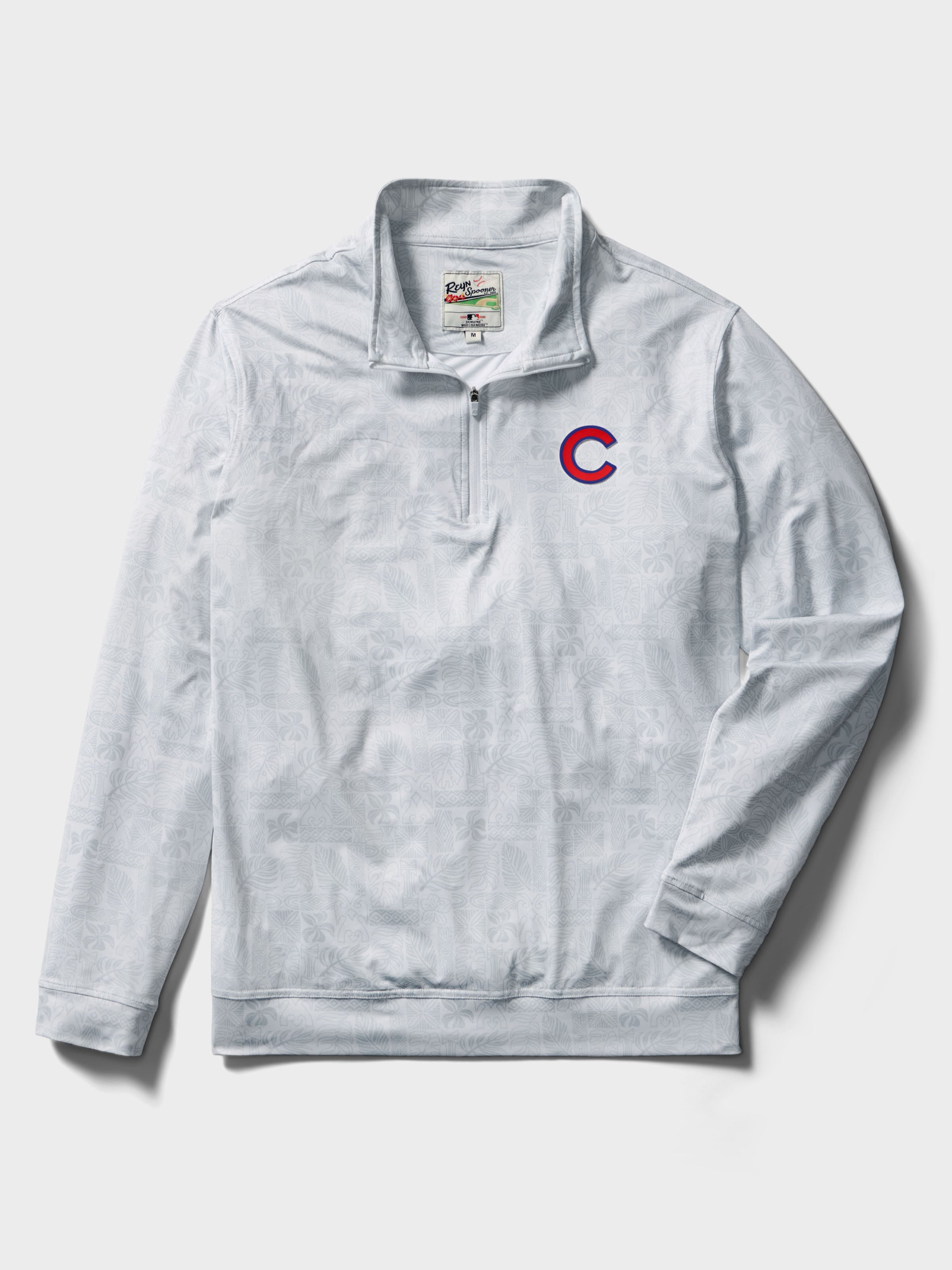 Reyn Spooner MLB® CHICAGO CUBS QUARTER ZIP in SOUTH PACIFIC TAPA - WHITE