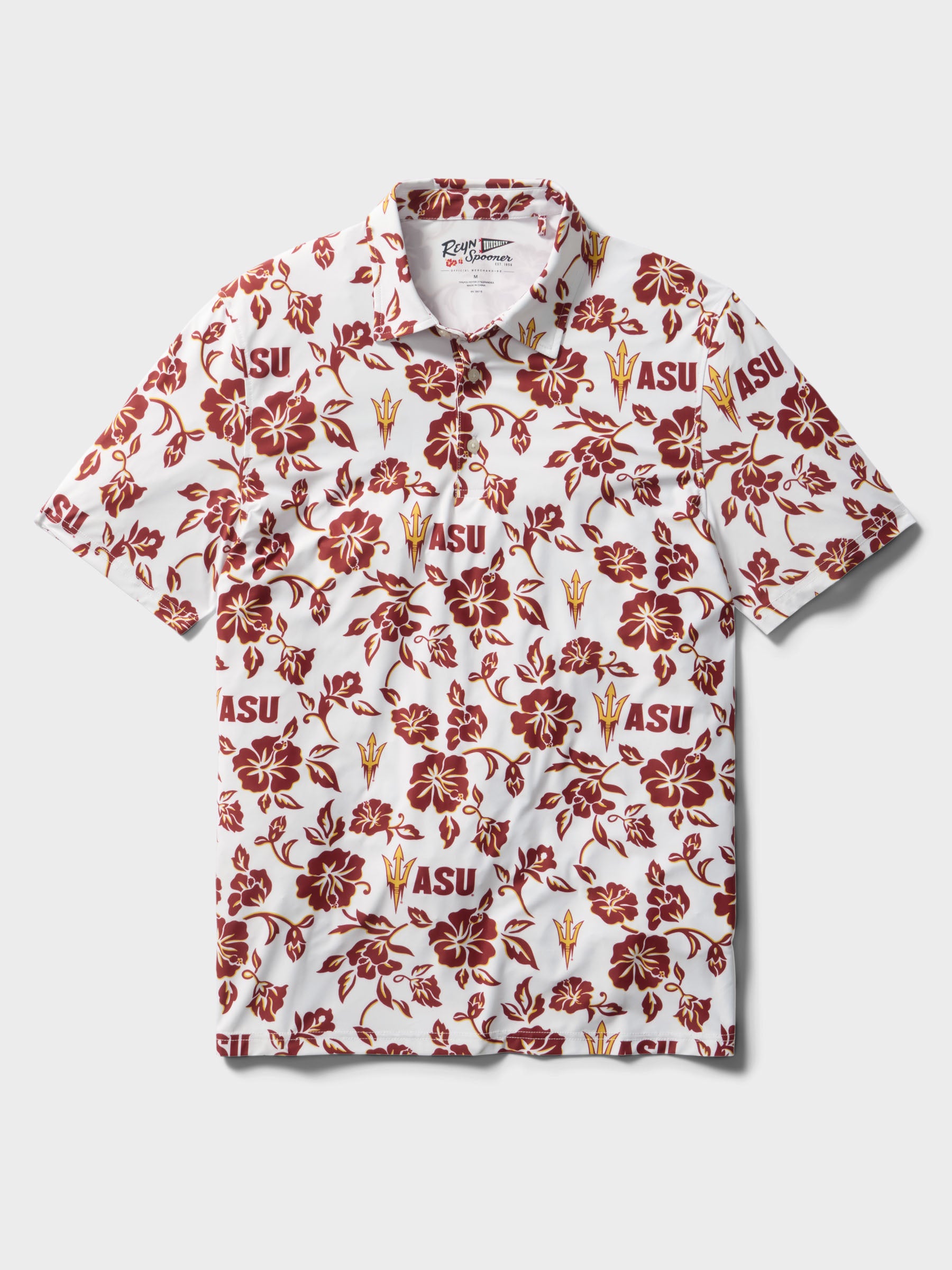 Reyn Spooner ARIZONA STATE UNIVERSITY PUA PERFORMANCE POLO in WHITE