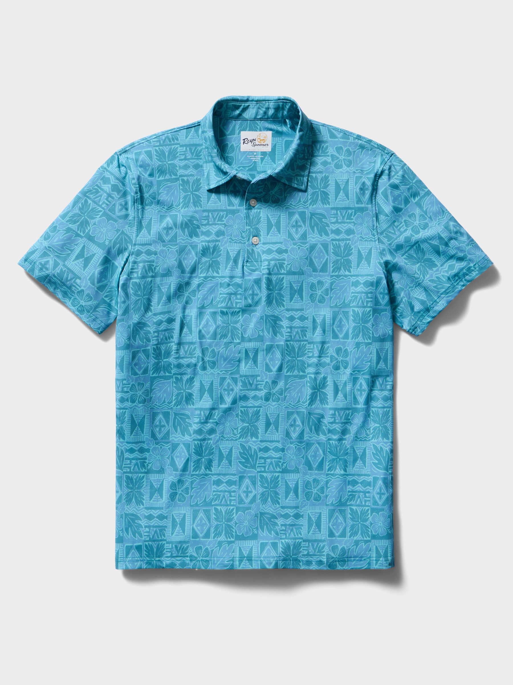 Reyn Spooner KAPA STORY PERFORMANCE POLO in DARK AQUA