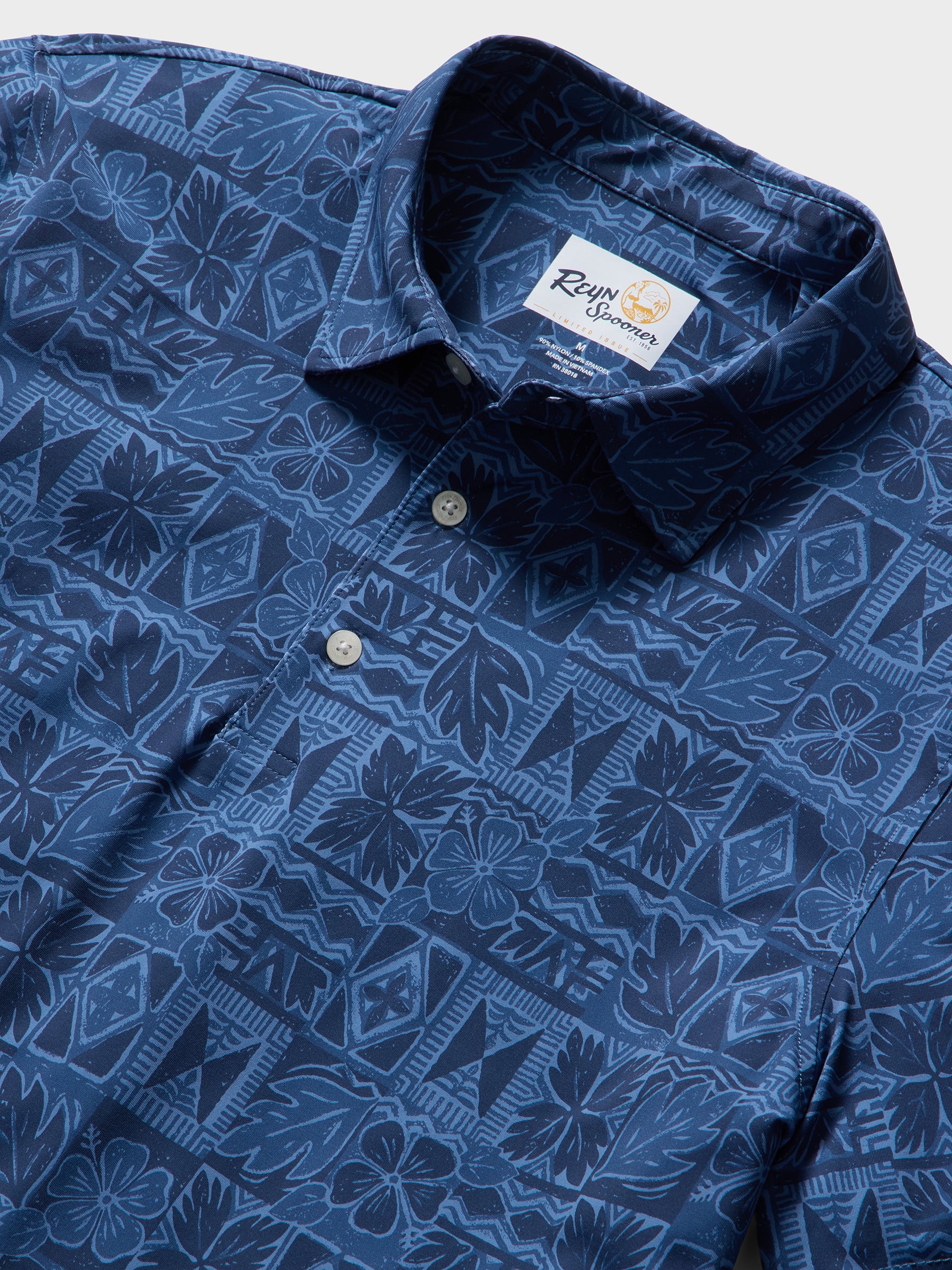 Reyn Spooner KAPA STORY PERFORMANCE POLO in NAVY