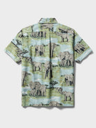 Reyn Spooner SAN DIEGO ZOO ELEPHANT VALLEY BUTTON FRONT in MINERAL