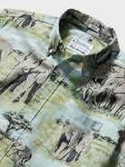 Reyn Spooner SAN DIEGO ZOO ELEPHANT VALLEY BUTTON FRONT in MINERAL