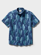 Reyn Spooner TRAILING TARO PERFORMANCE BUTTON FRONT in NAVY