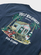 Reyn Spooner SANTA'S ISLAND SHACK GRAPHIC TEE in NAVY
