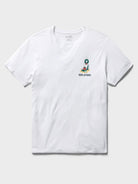 Reyn Spooner SANTA'S ISLAND SHACK GRAPHIC TEE in WHITE