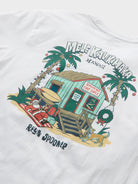 Reyn Spooner SANTA'S ISLAND SHACK GRAPHIC TEE in WHITE