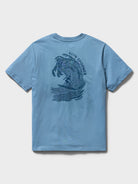 Reyn Spooner INTO THE CURL GRAPHIC TEE in DUSTY BLUE