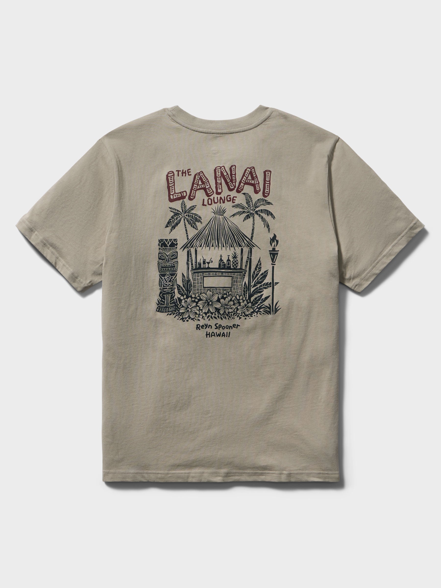 Reyn Spooner THE LANAI LOUNGE GRAPHIC TEE in LATTE