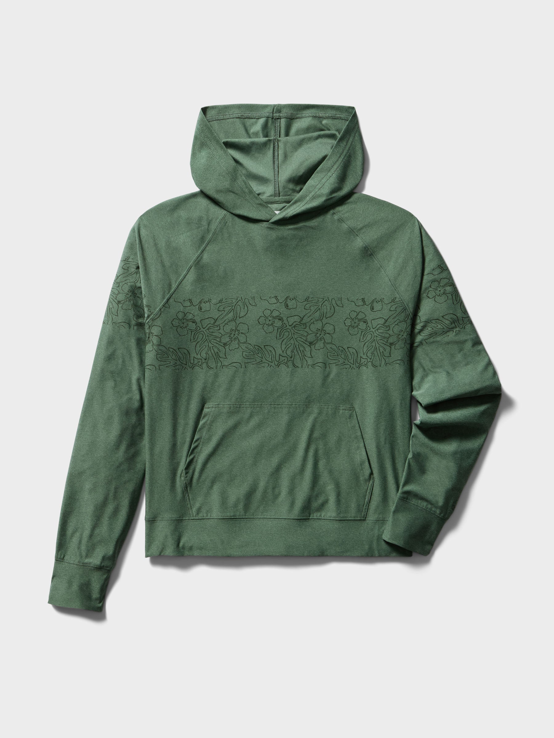 Reyn Spooner MONSTERA INK PERFORMANCE HOODIE in OLIVE