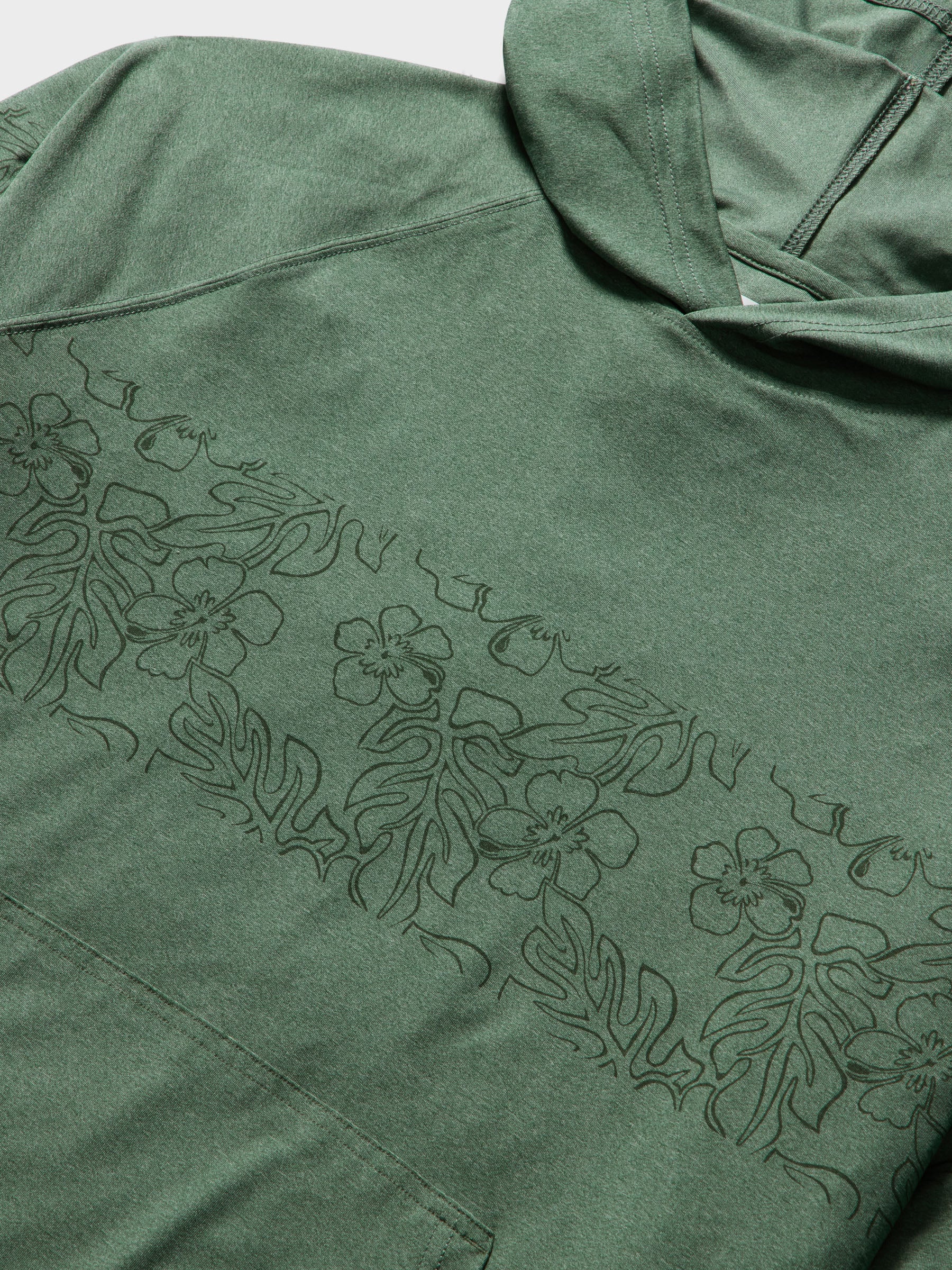Reyn Spooner MONSTERA INK PERFORMANCE HOODIE in OLIVE
