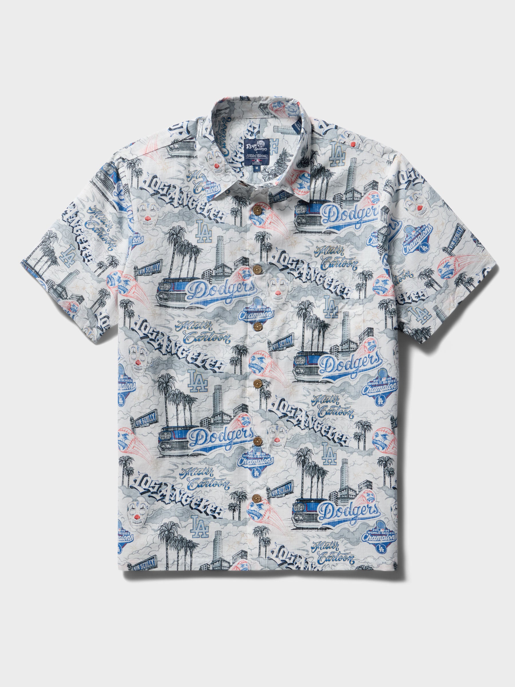 Reyn Spooner MLB® LOS ANGELES DODGERS X MISTER CARTOON SCENIC in WHITE