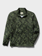 Reyn Spooner HIBISCUS CAMO PERFORMANCE QUARTER ZIP in OLIVE