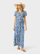 Reyn Spooner MIDNIGHT MONSTERA CAMERON DRESS in NAVY