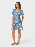 Reyn Spooner MIDNIGHT MONSTERA PAISLEY DRESS in NAVY