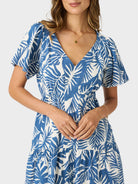 Reyn Spooner MIDNIGHT MONSTERA PAISLEY DRESS in NAVY