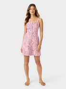 Reyn Spooner MONSTERA INK QUINN DRESS in PINK
