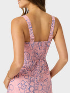 Reyn Spooner MONSTERA INK QUINN DRESS in PINK