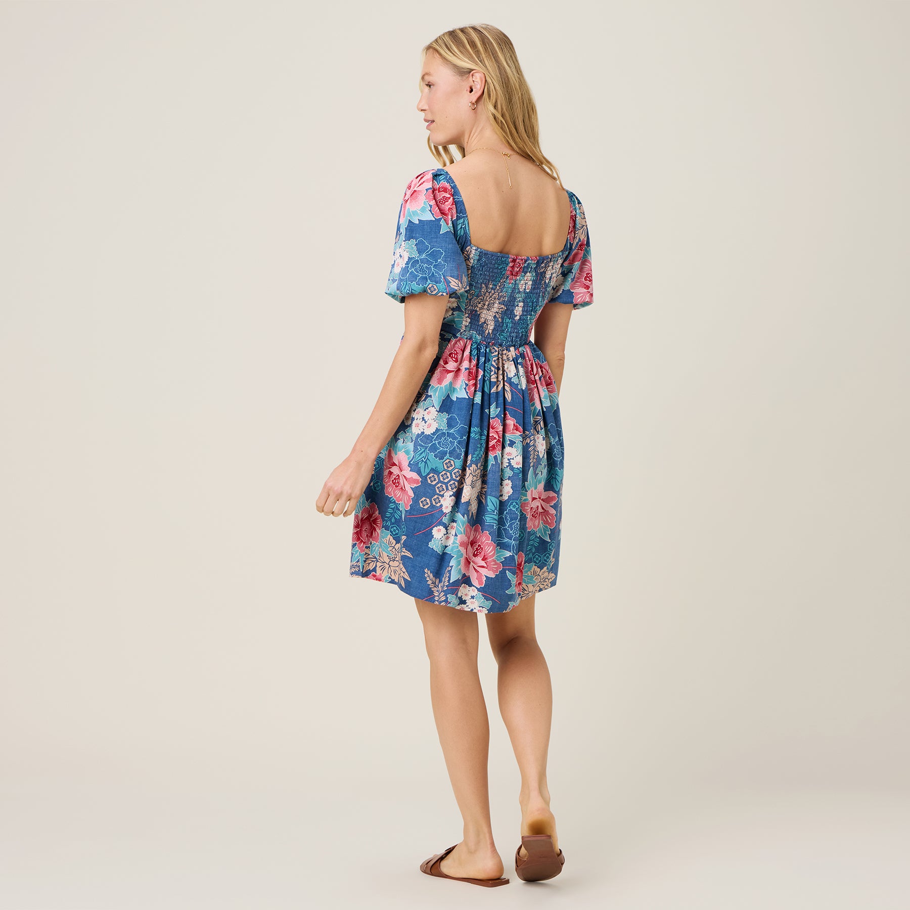Reyn Spooner MOONLIGHT GARDEN GREER DRESS in INSIGNIA BLUE