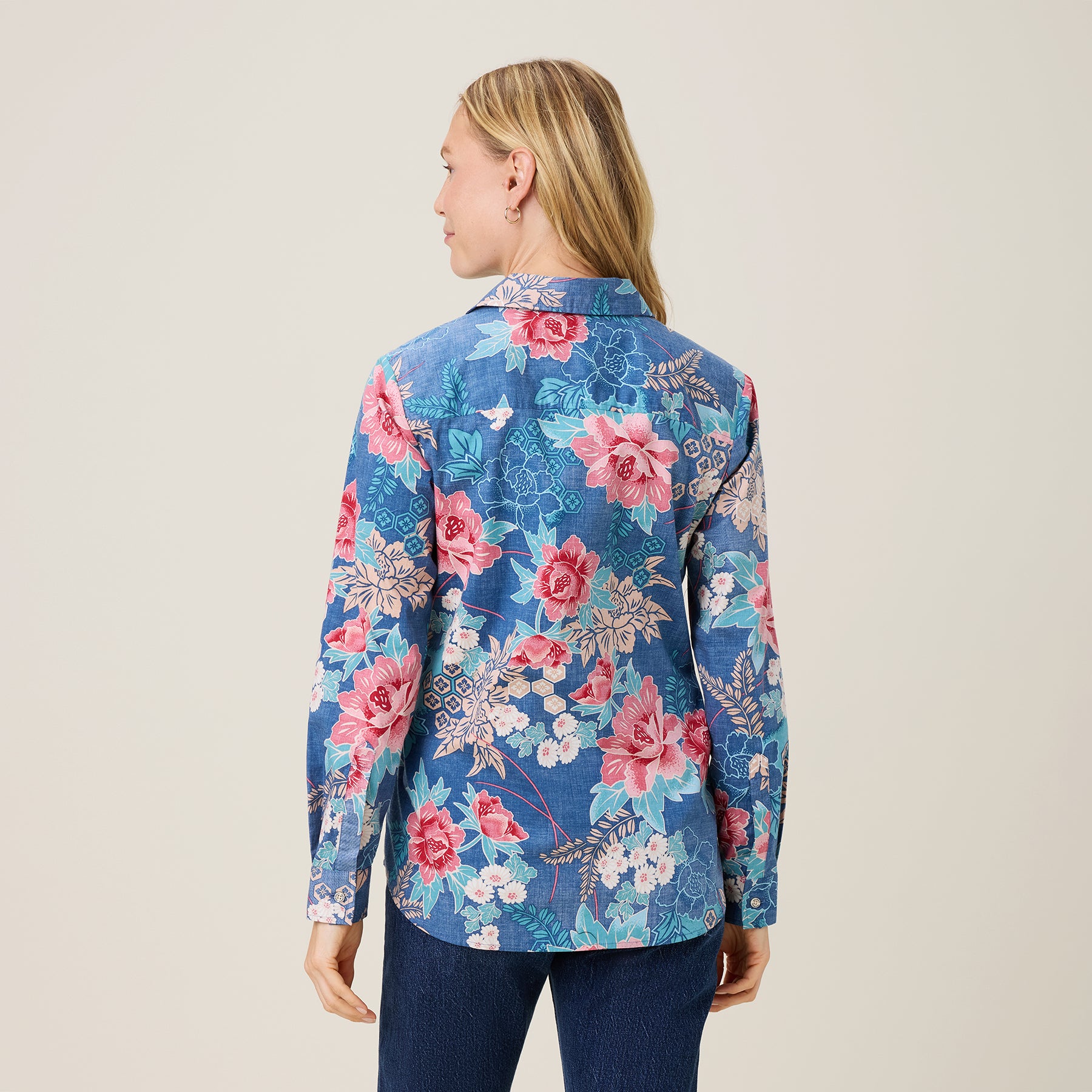 Reyn Spooner MOONLIGHT GARDEN ASTRID TOP in INSIGNIA BLUE