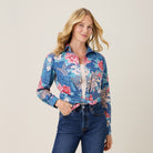 Reyn Spooner MOONLIGHT GARDEN ASTRID TOP in INSIGNIA BLUE