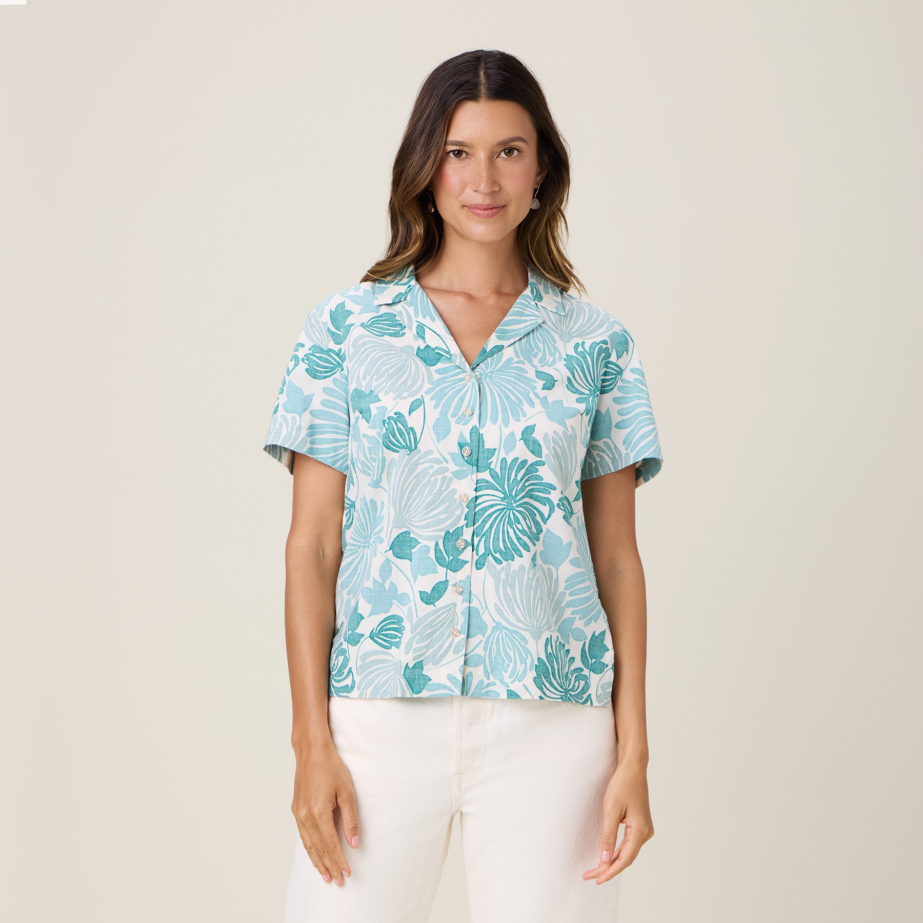 Reyn Spooner MUMS THE WORD FINLEY TOP in OFF WHITE