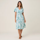 Reyn Spooner MUMS THE WORD HANNAH DRESS in OFF WHITE