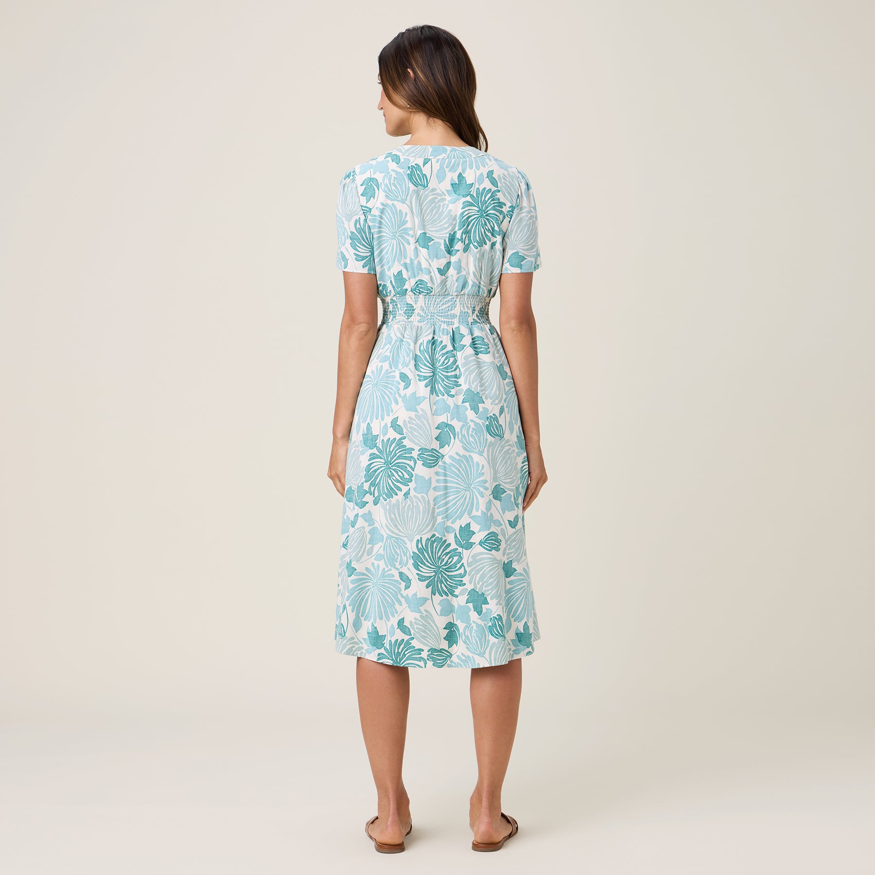 Reyn Spooner MUMS THE WORD HANNAH DRESS in OFF WHITE