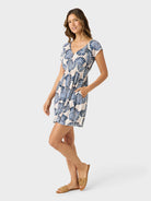 Reyn Spooner NAUTILUS SWIRL DREW DRESS in WHITE