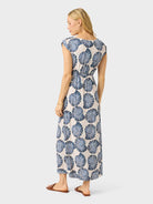Reyn Spooner NAUTILUS SWIRL ROSY DRESS in OFF WHITE