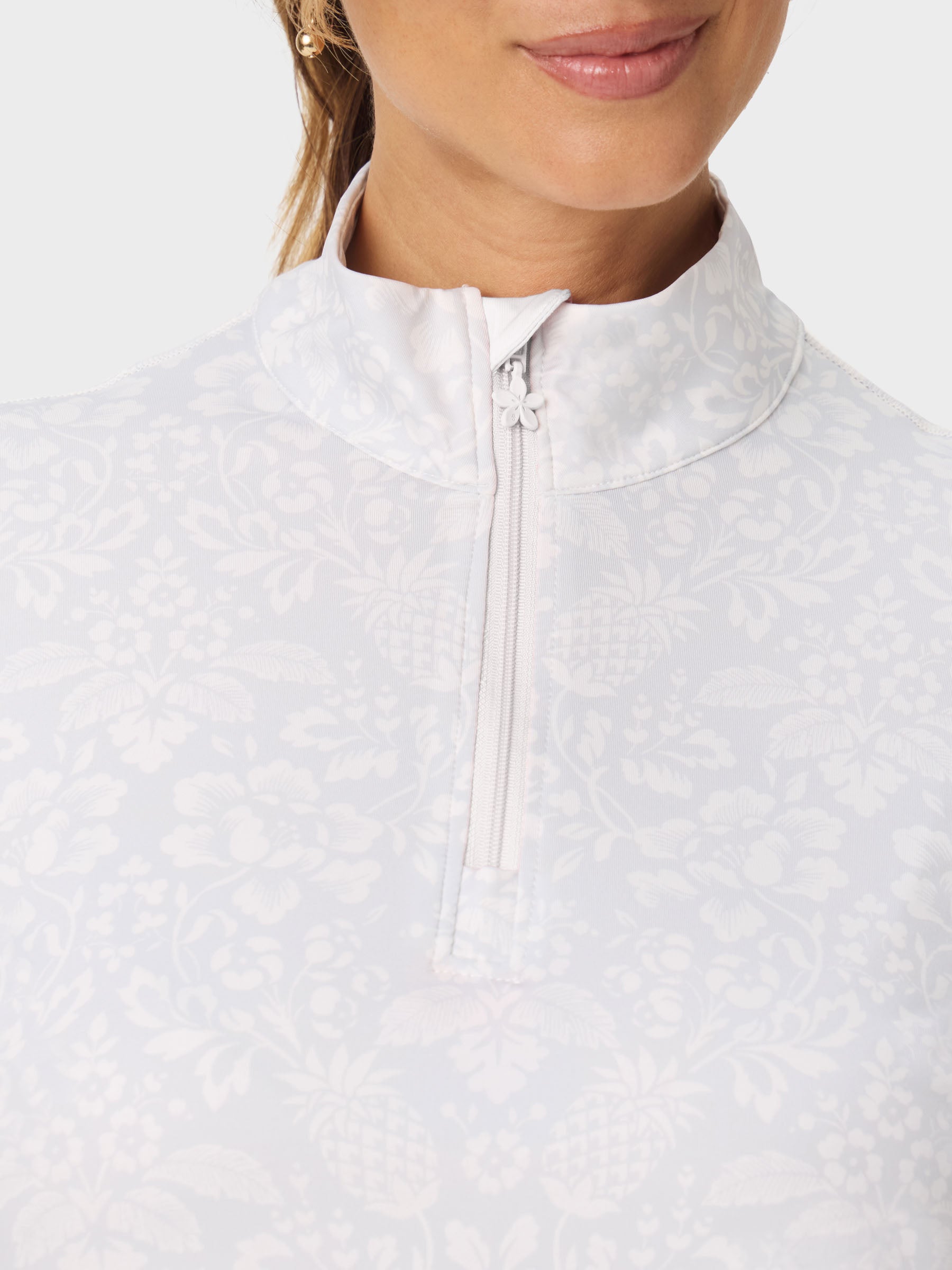 Reyn Spooner O'AHU HARVEST EMERSON QUARTER ZIP in GREY
