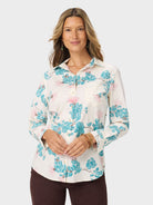 Reyn Spooner OHIA LEHUA ASTRID TOP in OFF WHITE