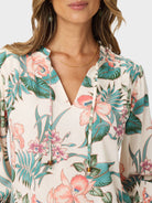 Reyn Spooner ORCHID BLOOM IRIS TOP in OFF WHITE