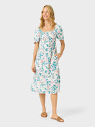 Reyn Spooner PUA BISCUS LEILANI DRESS in OFF WHITE