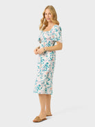 Reyn Spooner PUA BISCUS LEILANI DRESS in OFF WHITE