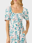 Reyn Spooner PUA BISCUS LEILANI DRESS in OFF WHITE