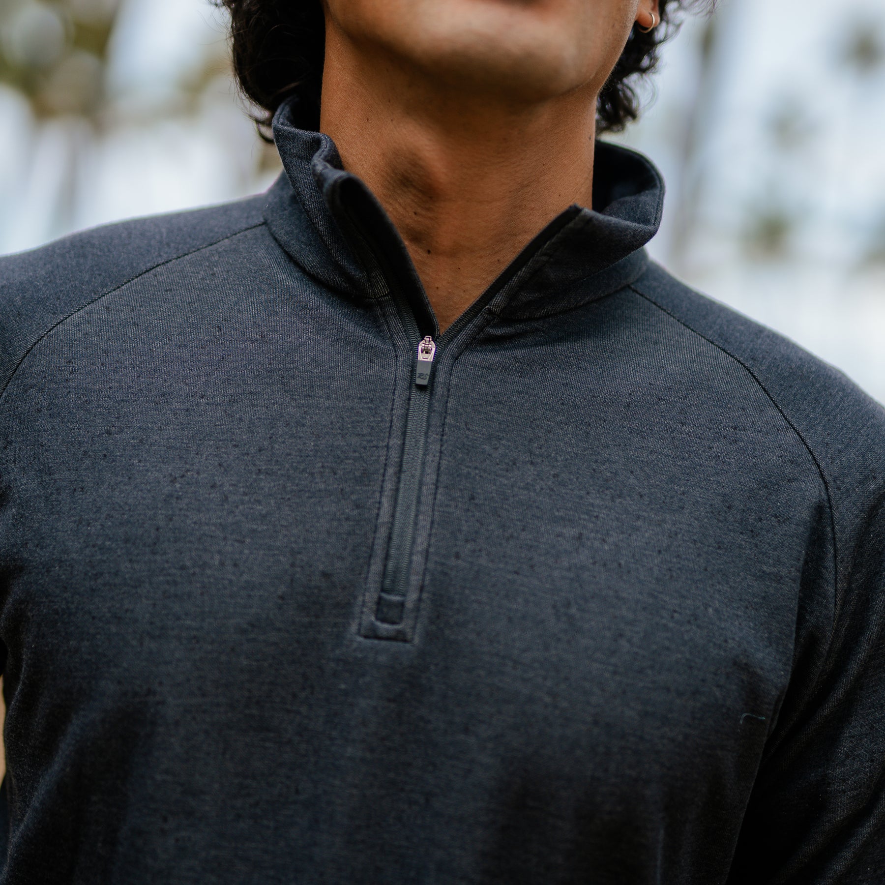 MEN'S HEATHERED JERSEY QUARTER ZIP PULLOVER | Reyn Spooner