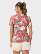 Reyn Spooner WOMEN'S SAN FRANCISCO 49ERS SCENIC PERFORMANCE BUTTON FRONT in RED