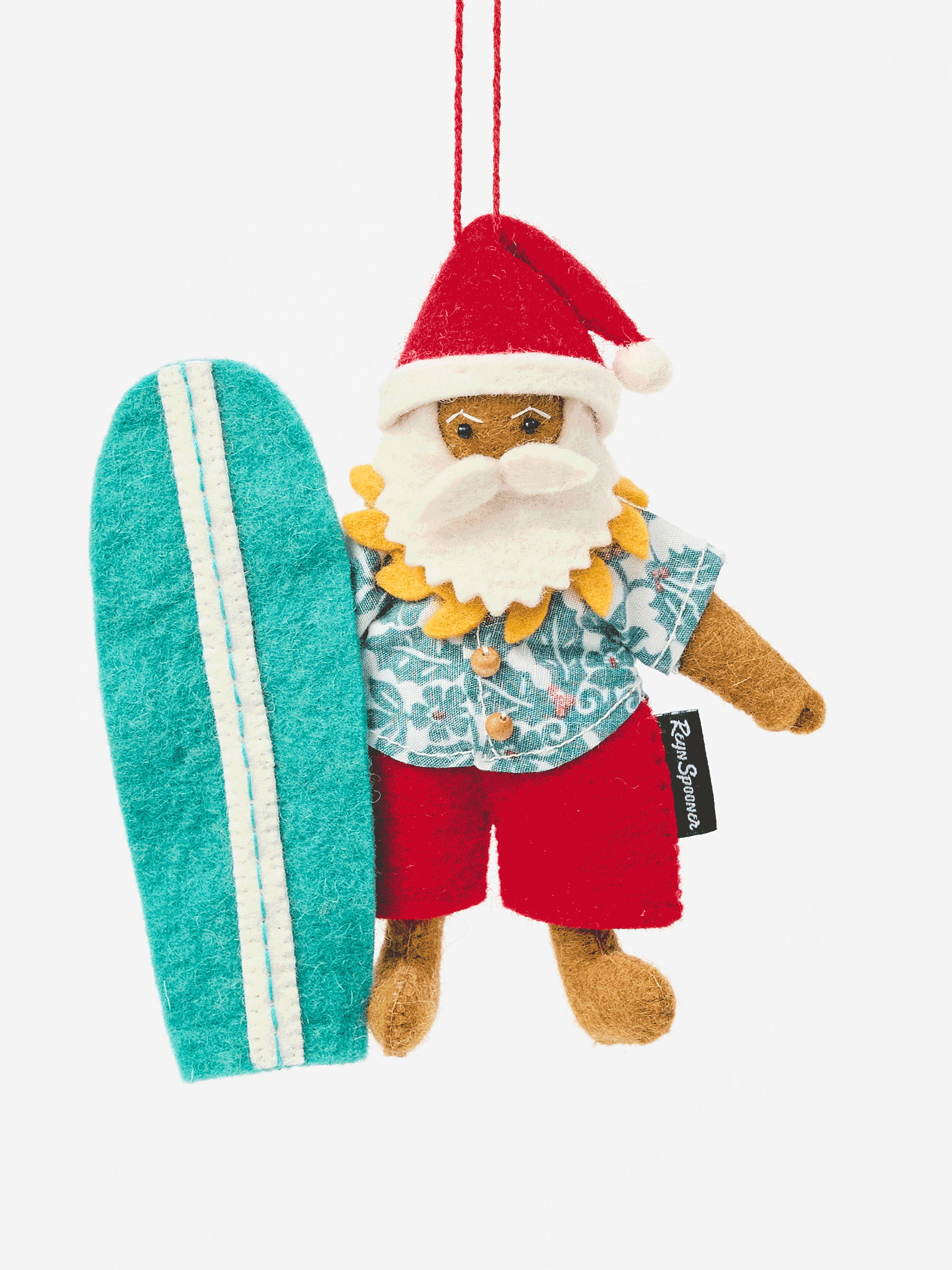 Reyn Spooner SURFING SANTA ORNAMENT in MINT
