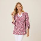 Reyn Spooner SENTOSA JOANIE TOP in CRANBERRY